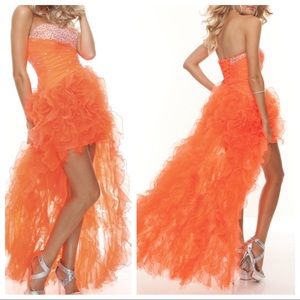 Mori Lee Prom High Low organza with beading